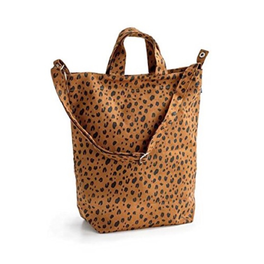 BAGGU Duck Bag Canvas Tote - Leopard